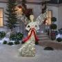 FIGURA NAVIDEÑA ÁNGEL CON LUZ LED CRYSTAL GLAM 180 CM