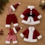 COLGANTE NAVIDEÑO VESTUARIO DE SANTA ROJO 22 CM 4 PIEZAS