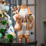 SANTA NAVIDEÑO DECORATIVO DORADO PLÁSTICO 30 CM