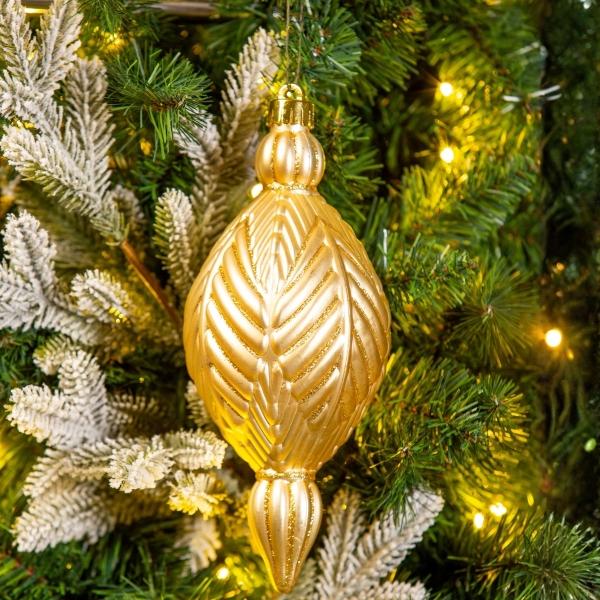 COLGANTE NAVIDEÑO FINIAL 18 CM DORADO BRLLANTE