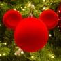 COLGANTE NAVIDEÑO DECORATIVO MICKEY 17.5 CM TERCIOPELO ROJO