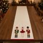 CAMINO DE MESA NAVIDEÑO BALLET CASCANUECES BLANCO POLIÉSTER 183 CM