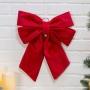 COLGANTE NAVIDEÑO MOÑO 39 X 33 X 4 CM ROJO COLECCIÓN VELVET