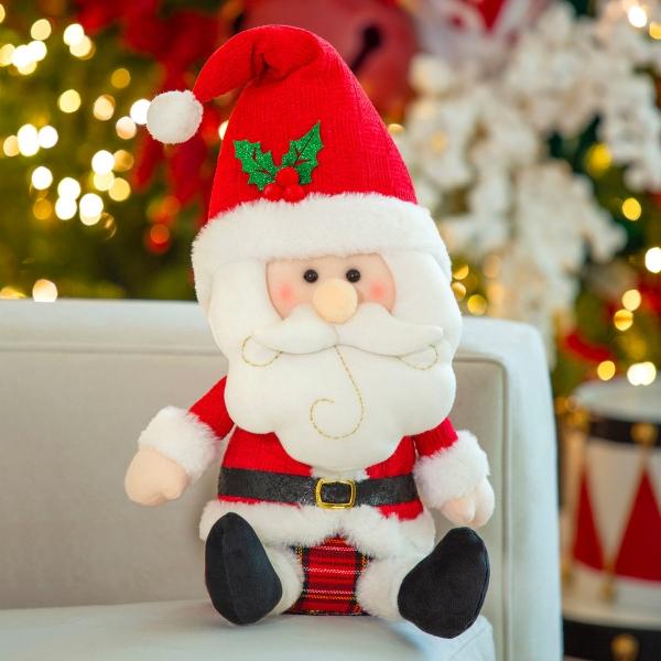 PELUCHE NAVIDEÑO SANTA CLAUS ROJO POLIÉSTER 57 CM