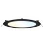 LÁMPARA DE TECHO EMPOTRABLE LED CCT DE TECHO REDONDA 6" 12 W NEGRA