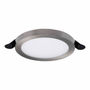 LÁMPARA DE TECHO EMPOTRABLE LED DIMEABLE CCT DE TECHO CIRCULAR 3" 6 W PLATA MATE