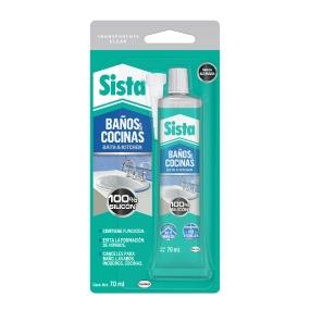 SISTA SILICÓN PARA BAÑOS Y COCINAS TRANSPARENTE 70 ML