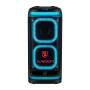 BAFLE PORTÁTIL BLUETOOTH, USB, AUXILIAR Y MCRO SD CON LUZ LED NEGRO