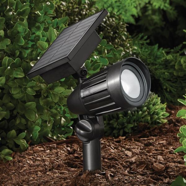 REFLECTOR SOLAR PARA EXTERIOR TIPO ESTACA 50 LM NEGRO MATE 1 PIEZA