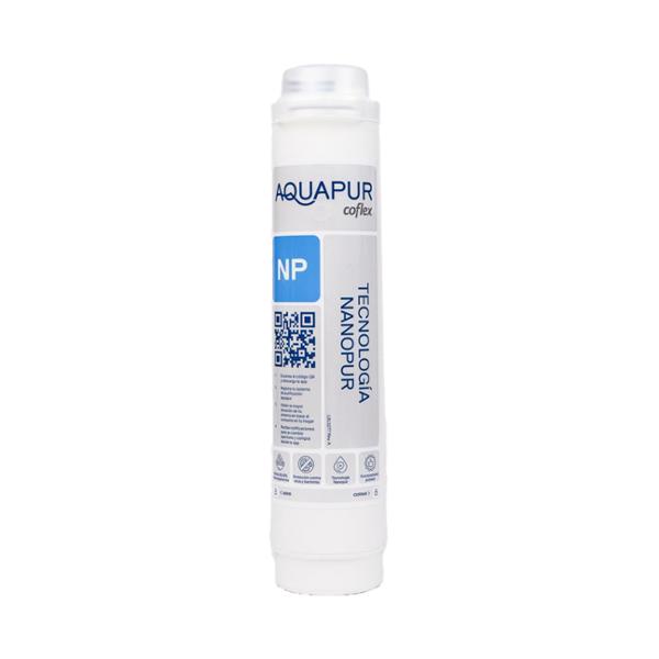 REPUESTO FILTRO PARA PURIFICADOR BAJO CUBIERTA NAÑOPUR ELIMINA BACTERIAS 12 MESES BLANCO