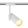 ILUMINACIÓN DE RIEL LED 2 MTS 3 LUCES LUZ CÁLIDA ATENUABLE 3000K CABEZAL GIRATORIO BLANCO
