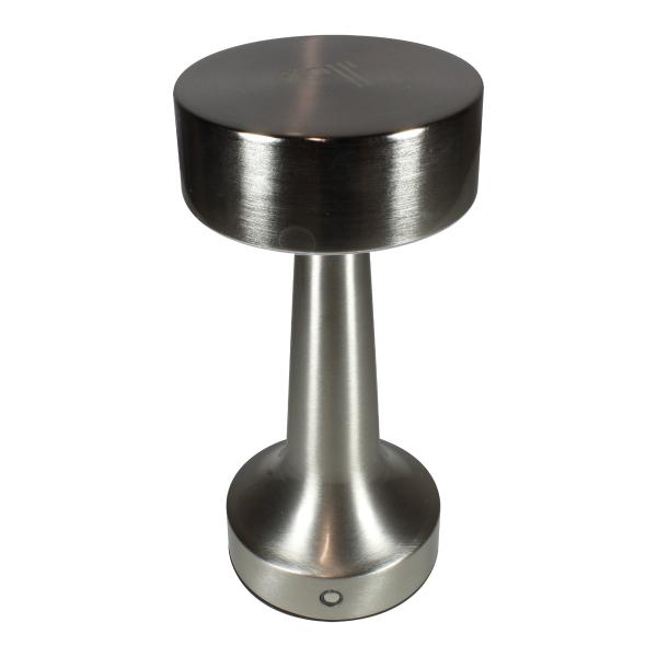 LÁMPARA DE MESA LED RECARGABLE TÁCTIL LAMPARA DE 3 TEMPERATURAS, LUZ NOCTURNA COLOR PLATA
