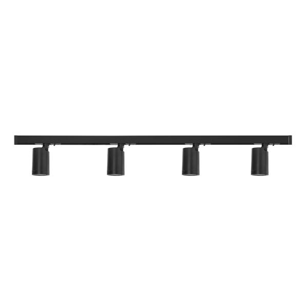KIT DE 2 MTS ILUMINACIÓN DE RIEL LED, LUZ CALIDA 2700K, COLOR NEGRO, PARA COMERCIOS, RESIDENCIAS