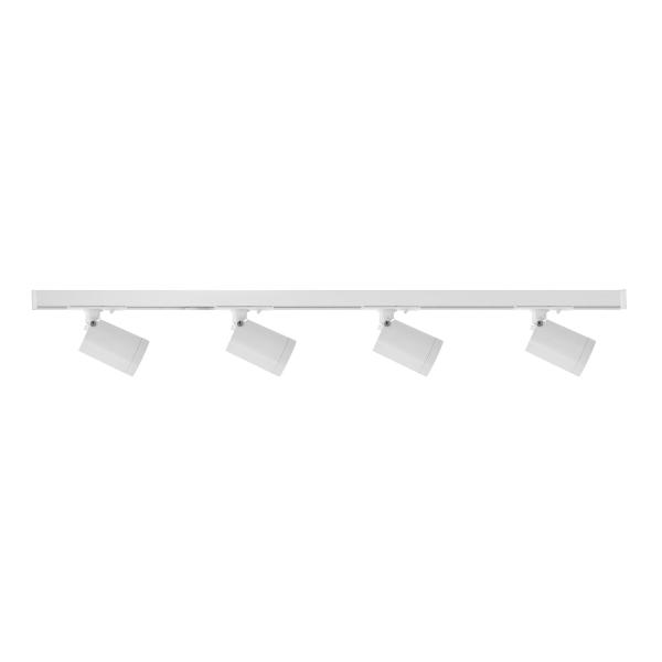 KIT DE 2 MTS ILUMINACIÓN DE RIEL LED, LUZ FRIA 6500K, COLOR BLANCO, PARA COMERCIOS, RESIDENCIAS