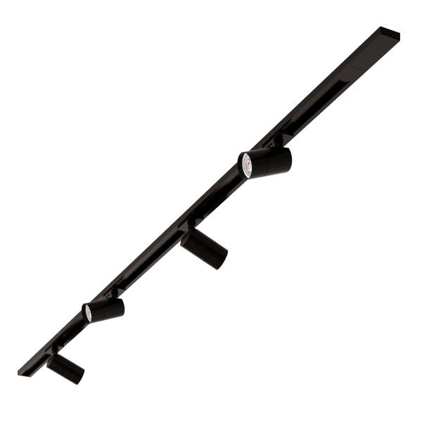 KIT DE ILUMINACIÓN DE RIEL LED 2 MTS LUZ CÁLIDA 2700K NEGRO
