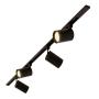 KIT ILUMINACION RIEL 2 M ALUMINIO NEGRO 3200 LM