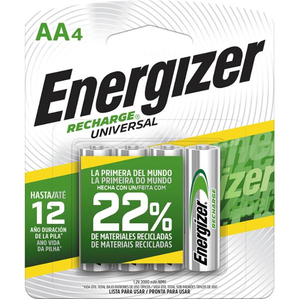PILA RECARGABLE AA BLISTER 4 PILAS ENR