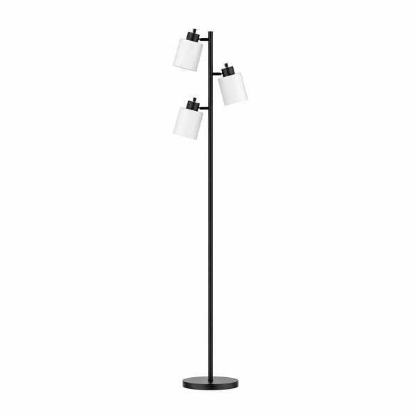 LAMPARA DE PIE 3 LUCES NEGRA