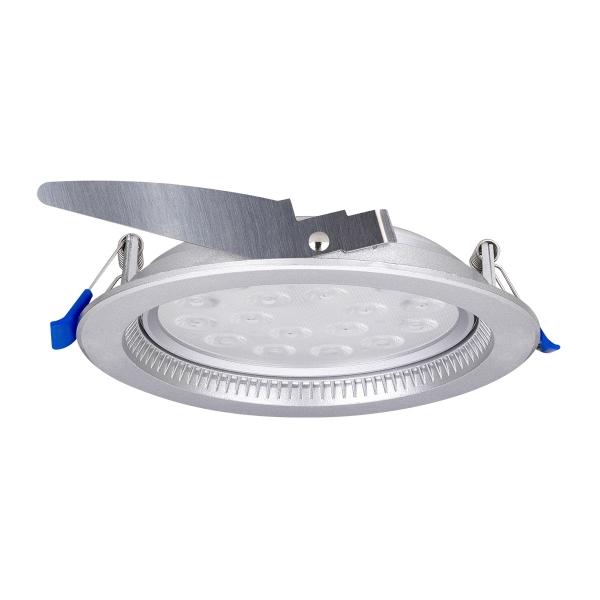 LÁMPARA DE TECHO EMPOTRABLE LED CCT REDONDA 5" 9 W NÍQUEL