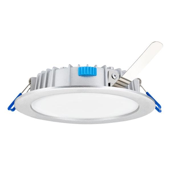 LÁMPARA DE TECHO EMPOTRABLE LED DIMEABLE CCT DE TECHO REDONDA 5" 12 W NÍQUEL