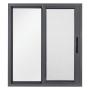 VENTANA CORREDIZA DE ALUMINIO 90 X 120 CM IZQUIERDA A DERECHA GRIS