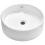LAVABO PARA BAÑO DE SOBREPONER BLANCO REDONDO 40.6 CM DISEÑO MINIMALISTA