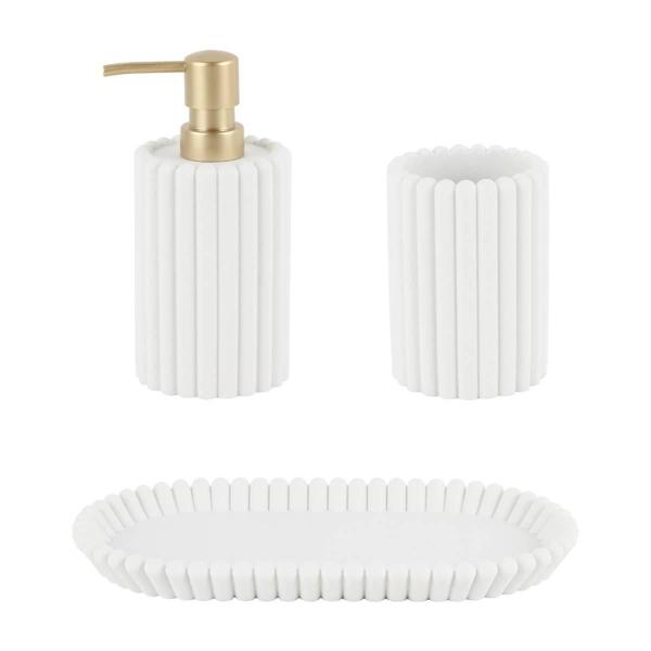 SET PARA BAÑO 3 PIEZAS DORADO