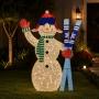 FIGURA NAVIDEÑA MUÑECO DE NIEVE CON LUZ LED BLANCO 167 CM