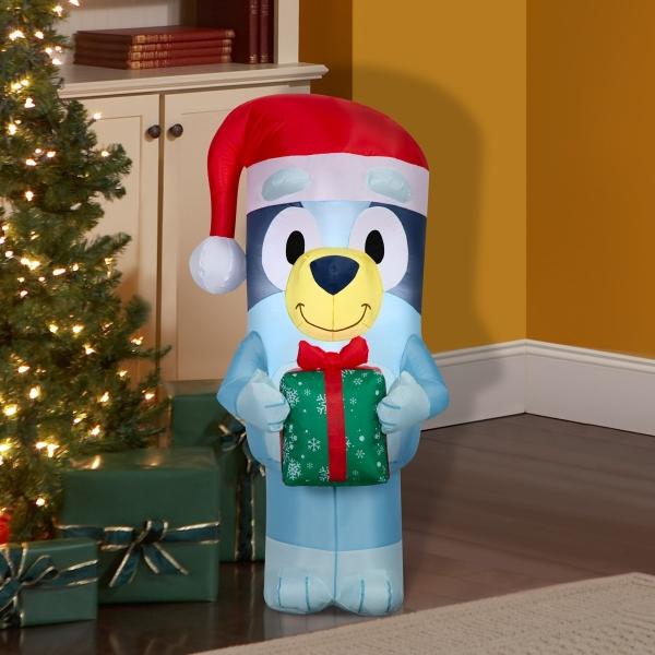 INFLABLE NAVIDEÑO BLUEY CON LUZ LED 107 CM