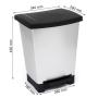 BOTE PARA BASURA DE PEDAL DUO 25L