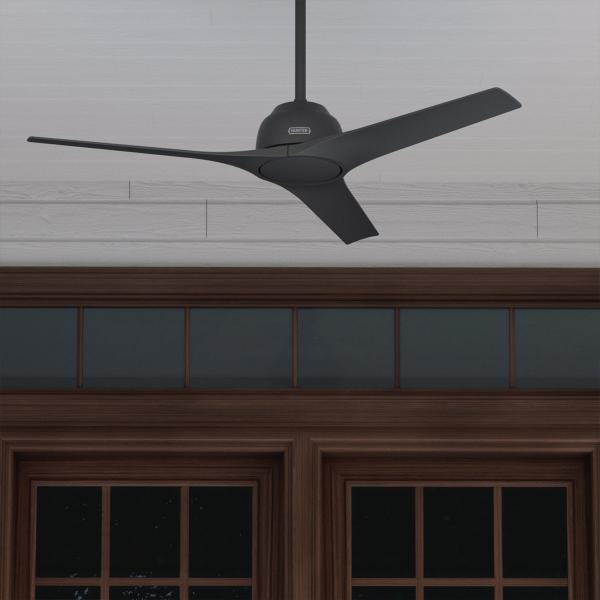 VENTILADOR DE TECHO GALLEGOS 52" MODERNO PARA EXTERIOR NEGRO