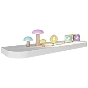 REPISA MÁGICA MULTIFUNCIÓNAL SOPORTA HASTA 30 KG 4 X 80 X 24 CM 1 PIEZA MELAMINA TEXTURIZADA BLANCO