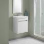 MUEBLE PARA BAÑO DE EMPOTRAR CEUTA 17" BLANCO EN TERMOFORMADO CON LAVABO BLANCO