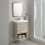 MUEBLE PARA BAÑO DE EMPOTRAR BONICA 17" SABLE EN TERMOFORMADO CON LAVABO BLANCO