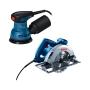 COMBO SIERRA CIRCULAR GKS 2000W Y LIJADORA ROTO ORBITAL GEX 125 280W