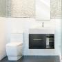 MUEBLE PARA BAÑO EMPOTRABLE AVIGNON 31" NEGRO MADERA INCLUYE LAVABO