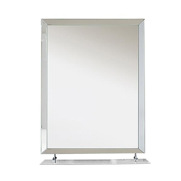 ESPEJO PARA BAÑO CON REPISA RECTANGULAR VIDRIO 56 X 75 CM BISELADO
