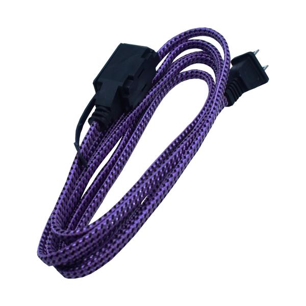 EXTENSIÓN SPT TEJIDA 3M 2X16 AWG MORADO CON NEGRO
