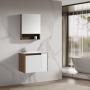 GABINETE PAMPLONA EN PVC EMPOTRABLE 60X46X48 CM COLOR BLANCO CON ESPEJO Y LAVAMANOS