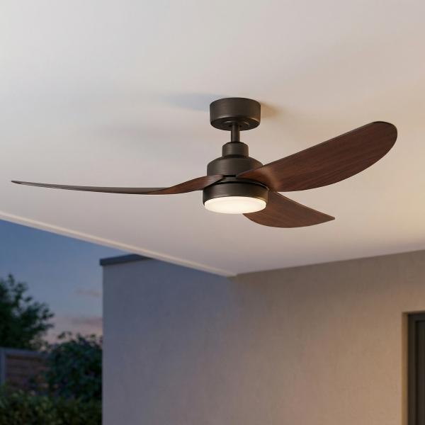 VENTILADOR DE TECHO ARLINGTON 56" LED INTEGRADO PARA INTERIOR/EXTERIOR BRONCE