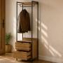 CLÓSET METAL Y AGLOMERADO TIPO RACK 200 X 60 X 48 CM CON CAJONES