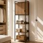 CLÓSET METAL Y AGLOMERADO ARMABLE 200 X 60 X 48 CM CON GABINETE