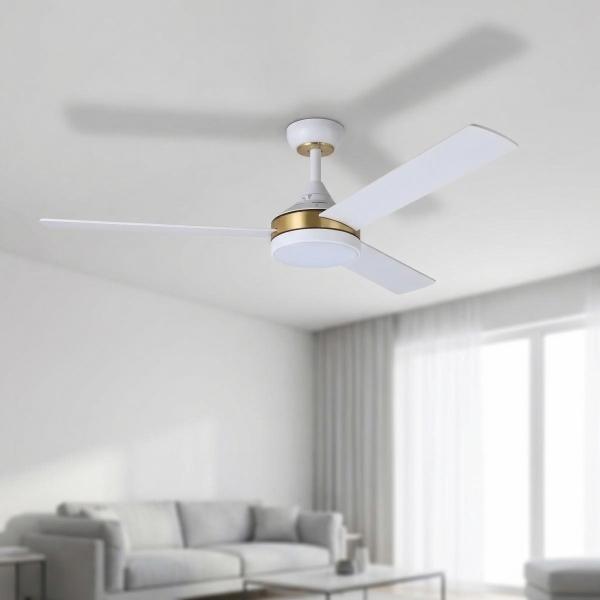 VENTILADOR DE TECHO PIEPORT 52" PARA INTERIOR CON LED INTEGRADO BLANCO