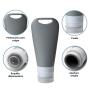 JUEGO DE 3 BOTELLAS DE SILICÓN DE 90 ML PARA VIAJE