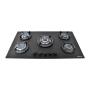 PARRILLA GAS LP Y NATURAL 90 CM DE EMPOTRAR NEGRO MATE