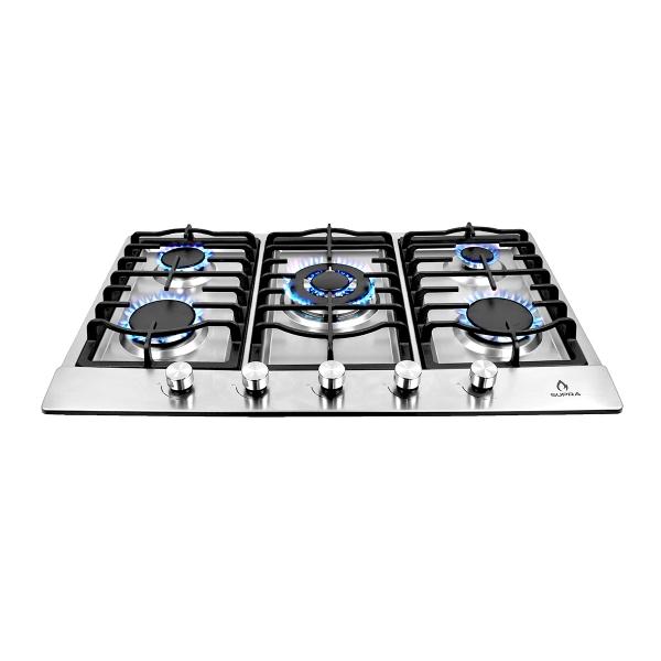 PARRILLA GAS LP Y NATURAL 76 CM DE EMPOTRAR ACERO INOX