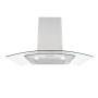 CAMPANA DE COCINA DE PARED 76 CM ACERO INOX CON CRISTAL CURVO