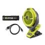 KIT DE VENTILADOR DE ABRAZADERA CON NEBULIZADOR USB LITHIUM CON BATERÍA DE 2AH Y CARGADOR