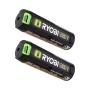 PAQUETE DE 2 BATERÍAS RECARGABLES USB LITHIUM DE IONES DE LITIO 2.0 AH