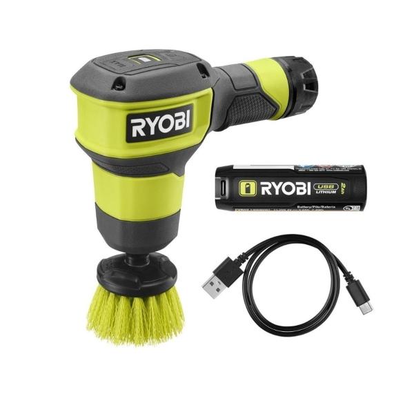 KIT DE CEPILLO PARA DETALLES COMPACTO USB LITHIUM CON BATERÍA DE 2.0 AH Y CARGADOR